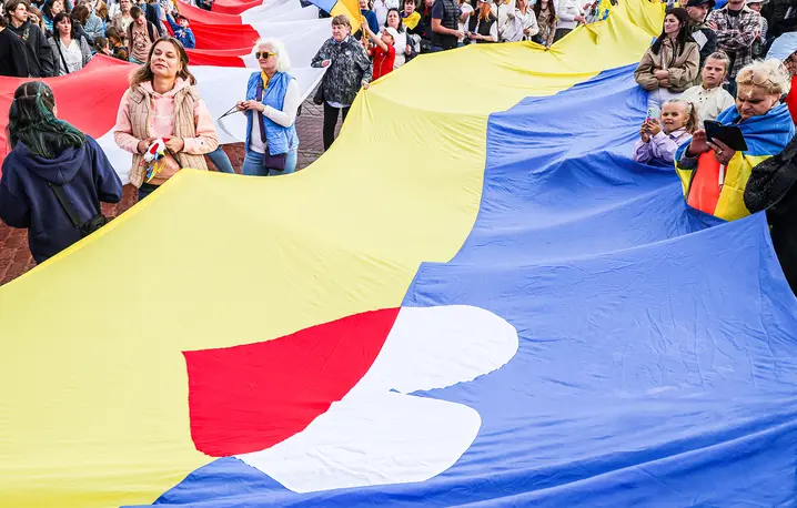 Obchody Dnia NIepodległości Ukrainy. Warszawa, 24 sierpnia 2025 r. // Fot. Paweł Supernak / PAP