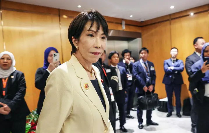 Premierka Japonii Sanae Takaichi na szczycie Stowarzyszenia Narodów Azji Południowo-Wschodniej w Kuala Lumpur. Malezja, 26 października 2025 r. // Fot. How Hwee Young / AFP / East News