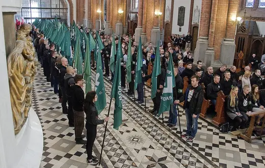 Katedra w Białymstoku podczas Mszy Świętej dla członków Obozu Narodowo-Radykalnego. / Fot. Michal Kosc/AP/FOTOLINK/EASTNEWS