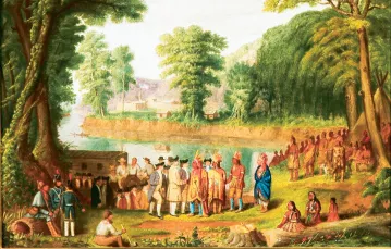 Sala Bosworth „Przybycie pionierów  do Marietty”, ok. 1840 / LIBRARY OF CONGRESS