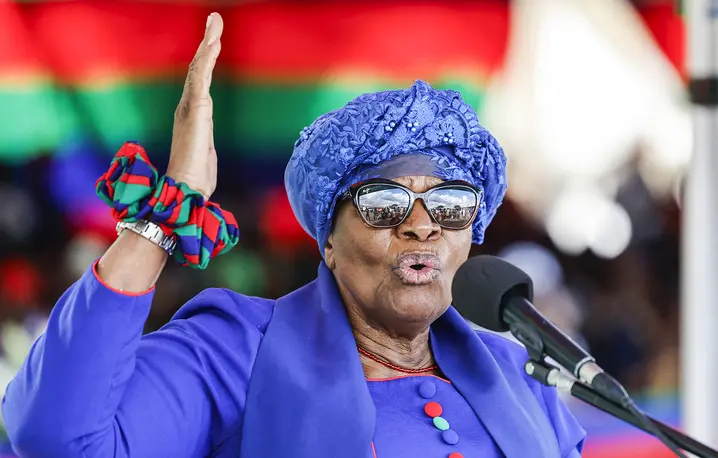 Netumbo Nandi-Ndaitwah podczas wiecu wyborczego. Windhoek, Namibia 24 listopada 2024 r. // Fot. Simon Maina / AFP / East News