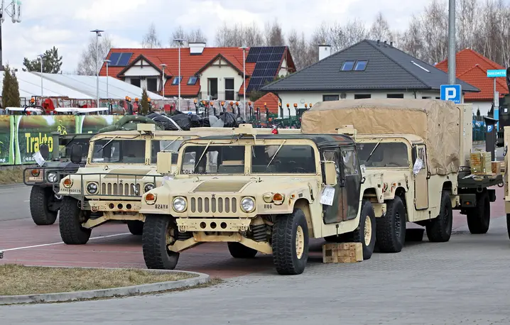 Baza wojsk USA w Jasionce k. Rzeszowa. 27 lutego 2022 r. // Fot. Jakub Kamiński / East News